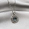 Zinc Alloy Crystal Rhinestone Pendant Necklaces, Golden, Planet, 15.75 inch(40cm)