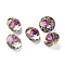 K9 Glass Rhinestone Pointed Back Cabochons, Random Color Back Plated, Faceted, Diamond, Flower Pattern, Volcano, 10x6mm