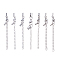 304 Stainless Steel Curb Chain Extender, with Cord Ends and Lobster Claw Clasps, Stainless Steel Color, 25~42.5mm, 14sets/box
