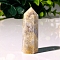 Point Tower Natural Crazy Agate Healing Stone Wands, for Reiki Chakra Meditation Therapy Decos, Hexagonal Prism, 15~20x15~20x40~50mm