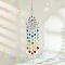 Glass Wind Chimes, Suncatcher Pendant Decorations, Hamsa Hand, 480mm