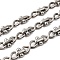 304 Stainless Steel 8-Shaped Link Chains, with Spool, Unwelded, Stainless Steel Color, 7.5x4x2mm