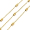 Ion Plating(IP) 304 Stainless Steel Satellite Chains, Soldered, with Spool, Golden, 2.5x1.5x0.5mm, 6.5x4mm