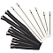12Pcs 6 Style Nylon Closed-end Zipper, with Metal Zipper Puller, Zip-fastener Component, Mixed Color, 10~24.1x2.8x0.2cm, 2pcs/style