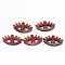 Resin & Walnut Wood Pendants, Eyes, FireBrick, 14x27x4mm, Hole: 2mm