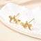 Heartbeat Brass Micro Pave Clear Cubic Zirconia Stud Earrings, Lead Free & Cadmium Free, Rack Plating, Long-Lasting Plated, Real 18K Gold Plated, 8.5x12mm