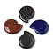 Natural Mixed Gemstone Home Display Decorations, No Hole/Undrilled, Spiral Shell Shape, 25.5x21.5x5.5mm