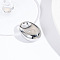 Brass Pendants, Teardrop, Platinum, 29.5x20.5x11.5mm, Hole: 6x6mm