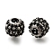 304 Stainless Steel European Beads, Large Hole Beads, Rondelle, Antique Silver, 10x8.5mm, Hole: 4mm