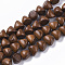 Undyed & Natural Pear Wood Beads Strands, Waxed, Triangle, Saddle Brown, 9~10.5x10.5~11.5x9.5~10.5mm, Hole: 1mm, about 85pcs/strand, 32.28 inch