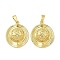 Brass Pendants, Cadmium Free & Lead Free, Hat, Real 18K Gold Plated, 20x17x5.5mm, Hole: 2.5x4.5mm