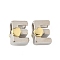 Brass Beads, Cadmium Free & Lead Free, Platinum & Golden, Letter E, 11x8x7.5mm, Hole: 5x4mm