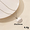 Stylish Stainless Steel Geometric Flat Round Pendant Necklace for Women