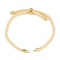 Adjustable Nylon Cotton Cord Making, with Rack Plating Brass Findings, Golden, Wheat, 4-3/4~8-7/8 inch(12~22.5cm), 3mm, Hole: 2mm