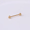 316 Surgical Stainless Steel Tongue Rings, Golden, 30mm, Pin: 1.6mm, Head: 6mm