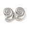 Brass Beads, Cadmium Free & Nickel Free & Lead Free, Spiral Shell Shape, Platinum, 10x7.5x4mm, Hole: 1.2mm