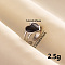 Stylish 304 Stainless Steel Enamel Cuff Ring, Heart Wide Band Open Ring for Women, Stainless Steel Color