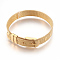 304 Stainless Steel Watch Bands, Watch Belt Fit Slide Charms, Golden Plated, 8-1/2 inch(21.5cm), 10mm