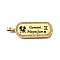 Oval with 12 Constellation 304 Stainless Steel Rhinestone Pendants, with Enamel, Ion Plating(IP), Real 18K Gold Plated, Gemini, 46x19x2mm, Hole: 6x3.5mm