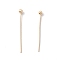 Brass Ball Head Pins, Cadmium Free & Lead Free, Real 14K Gold Plated, 20mm, Head: 2mm, Pin: 0.5mm, 24 Gauge