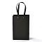 Rectangle Paper Bags, with Nylon Handles, for Gift Bags and Shopping Bags, Black, 16x0.4x24cm