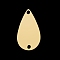 201 Stainless Steel Link Connectors, Laser Cut, Teardrop, Golden, 14x8.5x1mm, Hole: 1.2mm