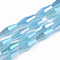Electroplate Glass Beads Strands, AB Color Plated, Imitation Jade Glass, Faceted Bicone, Sky Blue, 12x4mm, Hole: 0.8mm, about 59~60pcs/strand, 27.56 inch(70cm)