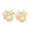 Brass Pendants, Long-Lasting Plated, Nickel Free, Real 18K Gold Plated, Starfish, 40.5x39x5.5mm, Hole: 2mm