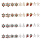40Pcs 10 Style Alloy Rhinestone Pendants, Christmas Bell & Snowflake & Star, Platinum & Golden, 19~24.5x16~19.5x2~5.5mm, Hole: 1.6~2mm, 4Pcs/style
