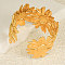 Chic Daisy 304 Stainless Steel Cuff Bangles for Women, Real 18K Gold Plated, Inner Diameter: 2-1/2 inch(6.3cm)