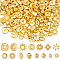 300Pcs 15 Styles Tibetan Style Alloy Beads Set, Golden, 4~10x1.5~5mm, Hole: 1~2mm, 20pcs/style