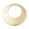 Rack Plating Brass Big Pendants, Long-Lasting Plated, Lead Free & Cadmium Free, Round Ring Charms, Real 18K Gold Plated, 51x1mm, Hole: 1.2mm