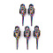 Alloy Pendants, Cadmium Free & Nickel Free & Lead Free, Bird Skull Shape, Rainbow Color, 39.5x12x9.5mm, Hole: 4.5x4mm
