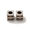 Non-Tarnish 201 Stainless Steel Beads, Cuboid, Stainless Steel Color, 3x3x1mm, Hole: 1.6mm