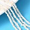 Natural Cultured Freshwater Pearl Beads Strands, Grade 2A, Potato, PeachPuff, 3~4mm, Hole: 0.7mm, about 97~99pcs/strand, 13.31''~13.78''(33.8~35cm)