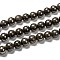 Natural Pyrite Beads Strands, Round, 6mm, Hole: 1mm, about 64pcs/strand, 38cm.