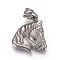 Tarnish Resistant 304 Stainless Steel Pendants, Horse, Stainless Steel Color, 21.5x19x2mm, Hole: 5x6mm