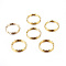 Iron Split Key Rings, Keychain Clasp Findings Golden, 25x1.5mm