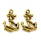 Alloy Pendants, Cadmium Free & Lead Free, Anchor, Antique Golden, 17x12x4mm, Hole: 1.2mm, about 1250pcs/1000g