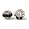 Sparkling Acrylic Rhinestone Round Beads, with Resin, Focal Pen Beads, Black, 20x14mm, Hole: 2.5mm
