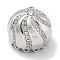 Rack Plating Brass Micro Pave Clear Cubic Zirconia Pendant Bails, Long-Lasting Plated, Lead Free & Cadmium Free, Platinum, 13x14mm, Hole: 1.5mm, Inner Size: 11mm