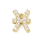 Brass Charms, with ABS Plastic Imitation Pearl, Long-Lasting Plated, Cadmium Free & Lead Free, Rack Plating, Pisces, Real 18K Gold Plated, 13.5x10.5x3.5mm, Hole: 1.2mm