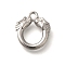 Anti-Tarnish 304 Stainless Steel Pendants, Double Dragon Charm, Stainless Steel Color, 17x15.5x4.5mm, Hole: 2.2mm