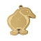 201 Stainless Steel Pendants, Duck Charm, Golden, 23.5x20.5x1.5mm, Hole: 1mm