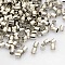 Brass Crimp Beads, Tube, Cadmium Free & Nickel Free & Lead Free, Platinum, 3x3mm, Hole: 2.5mm