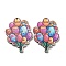 Single Face Printed Wood Big Pendants, Easter Charms, Balloon, 51x41.5x2.5mm, Hole: 1.5mm