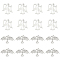 16Pcs 2 Styles 304 Stainless Steel Pendants, Bird Charm, Stainless Steel Color, 18~22x24~30x1mm, Hole: 1.6~1.8mm, 8pcs/style