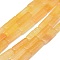 Natural Yellow Aventurine Beads Strands, Cuboid, 12.5~13.5x3~5x3~4.5mm, Hole: 1mm, about 30~32pcs/strand, 15.1~15.9 inch(38.5~40.5cm)
