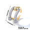 Geometric Brass Micro Pave Cubic Zirconia Cuff Open Rings for Women, Golden & Silver, 24x16mm