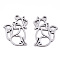 Non-Tarnish 201 Stainless Steel Pendants, Laser Cut, Fox, Stainless Steel Color, 18x13x0.9mm, Hole: 1.4mm